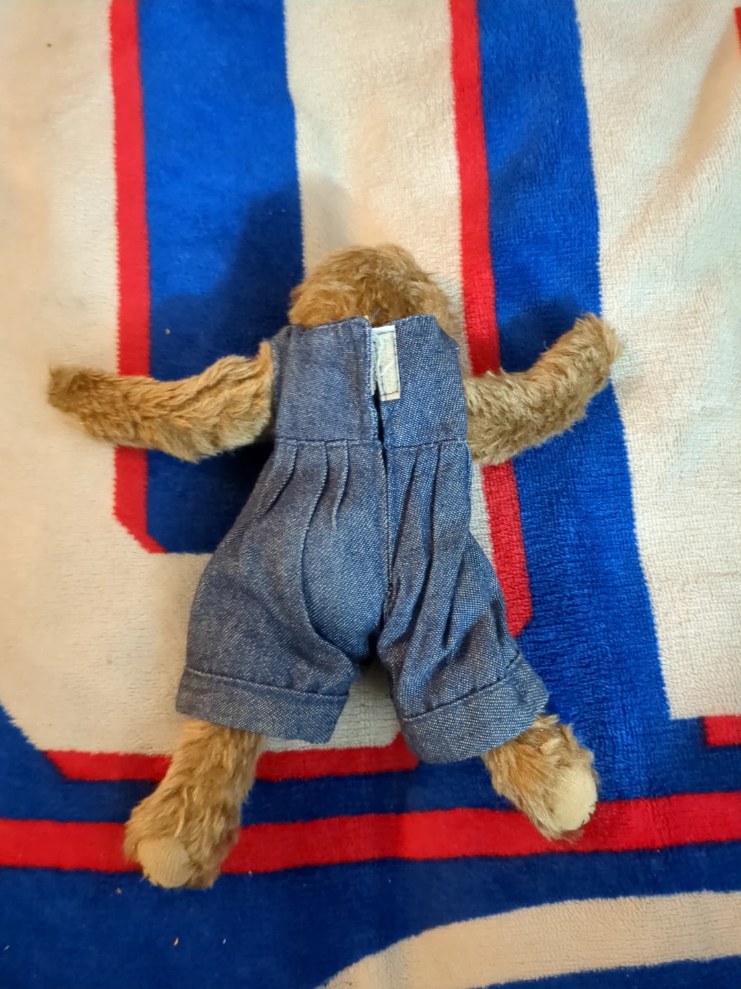 TY Teddy Bear in Denim Overalls - photo 2