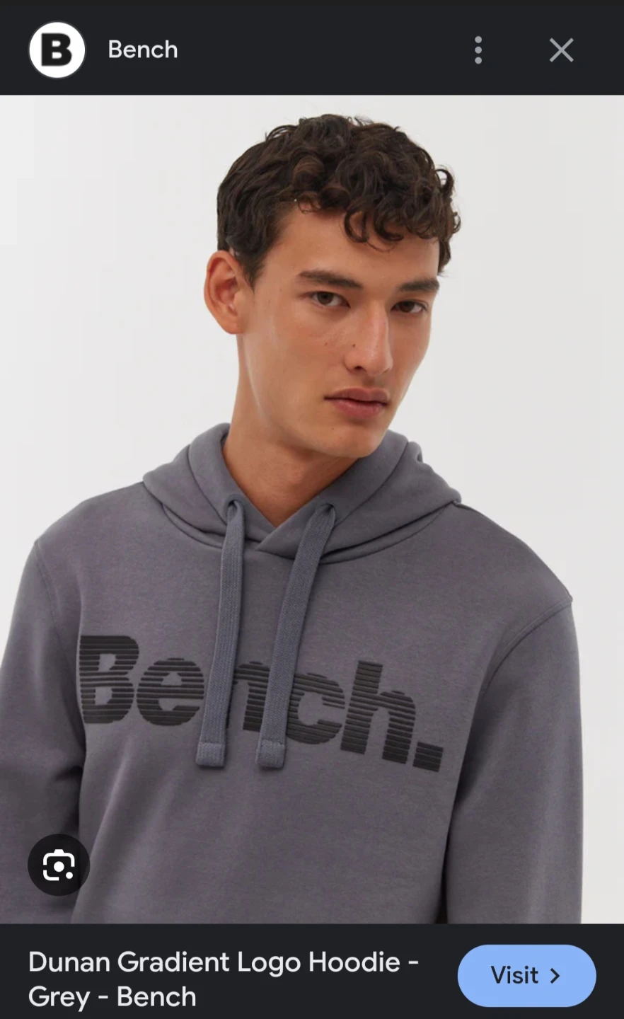 Grey men's Bench hoodie in M size