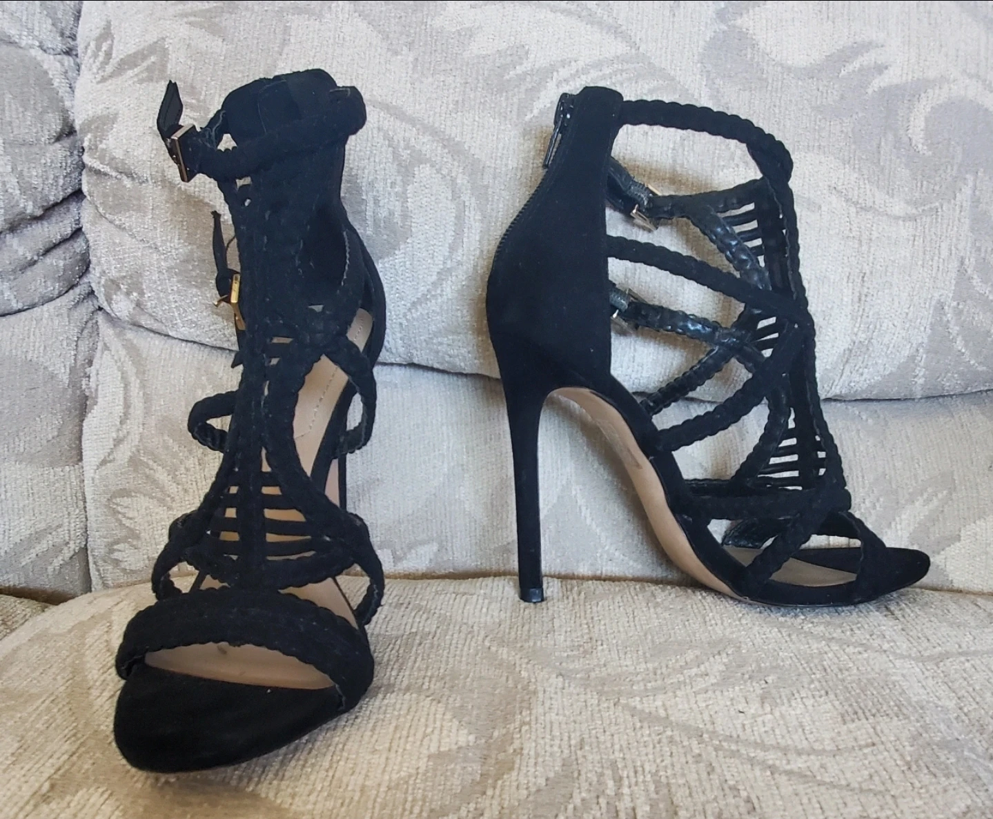 ALDO Size 6 - Black Strappy Heels - photo 4