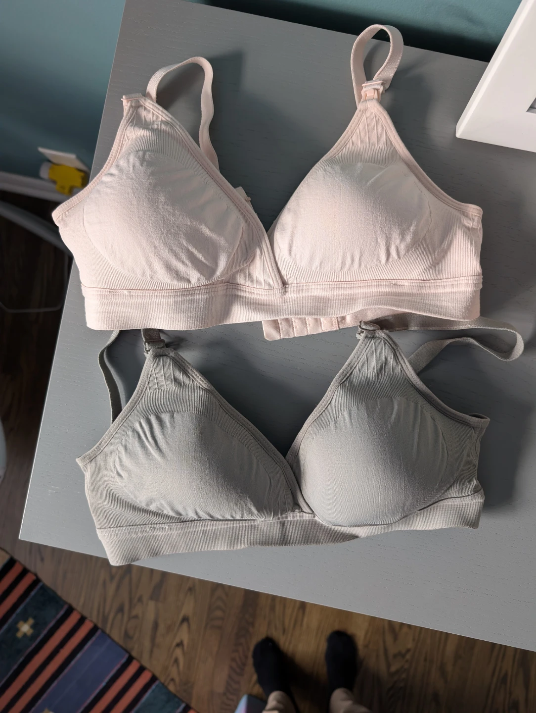 Nursing Bras - Pink & Grey