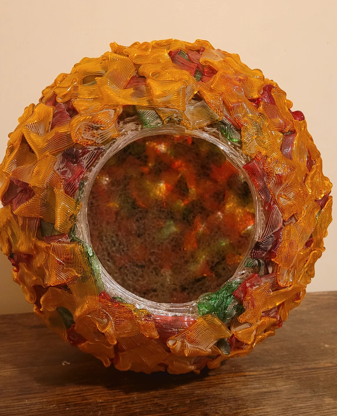 Lucite Spun Plastic Floating Orb Lamp Shade - photo 2