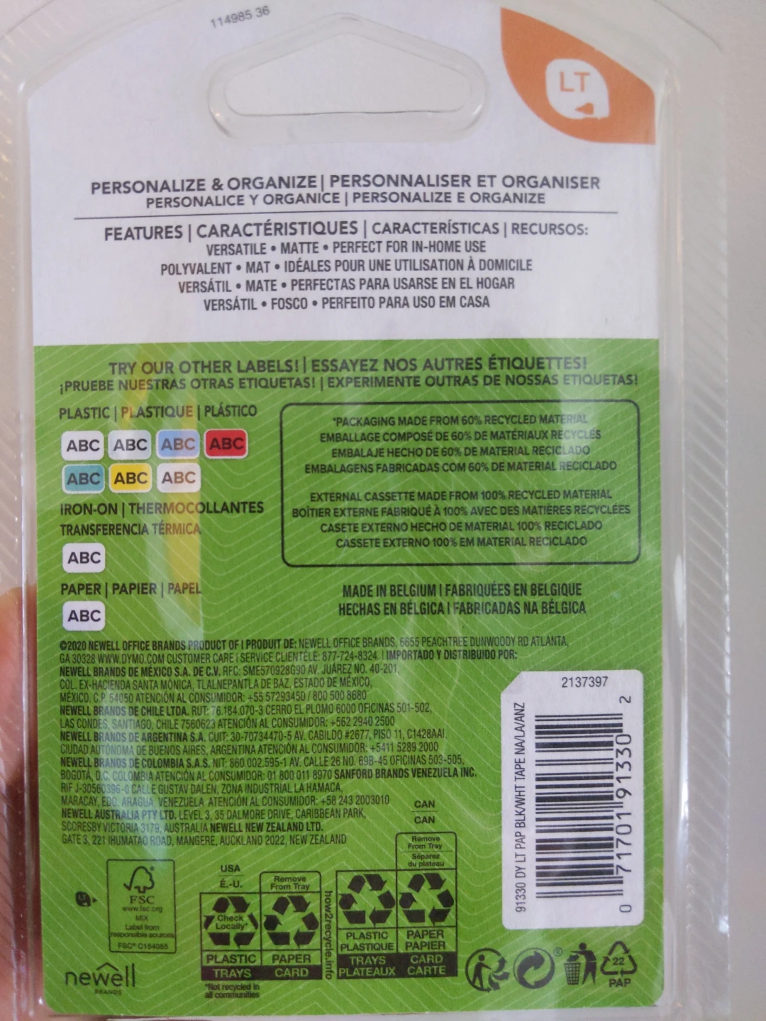 DYMO White Paper Label Tape Refills 1/2" x 13 ft - photo 2