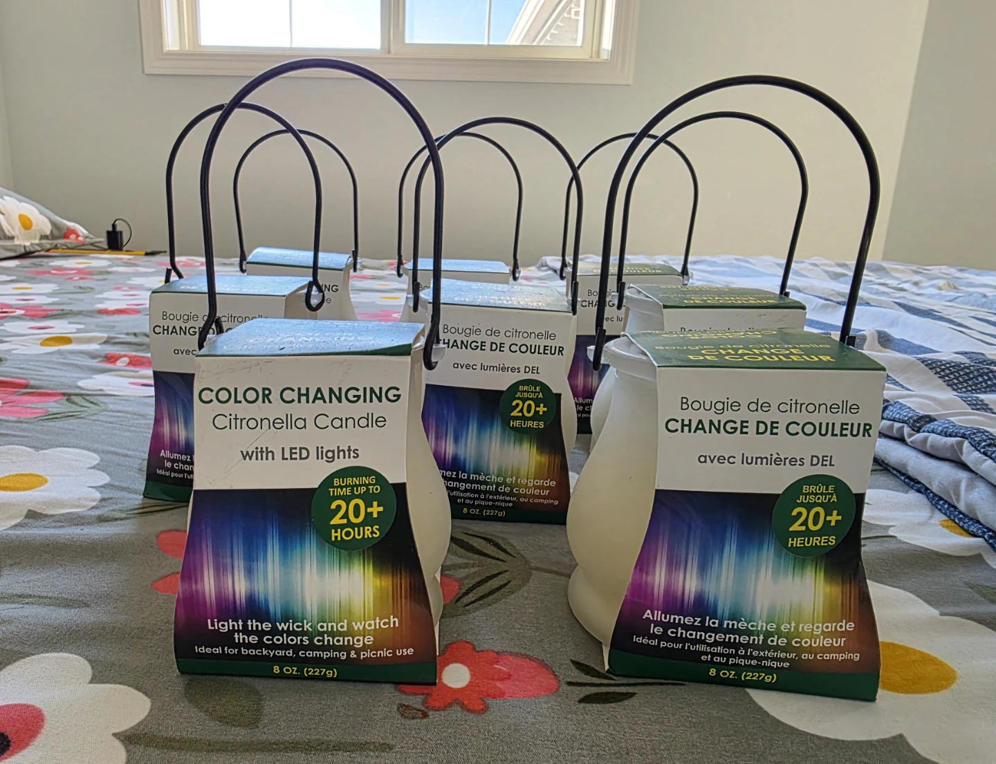 Color Changing Citronella Candle with LED Lights-8 candles