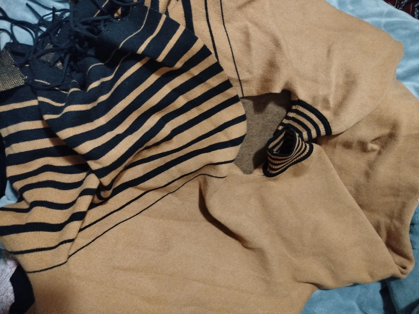 Striped Brown shawl - photo 2