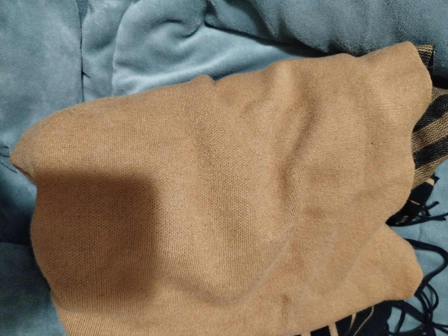 Striped Brown shawl - photo 3