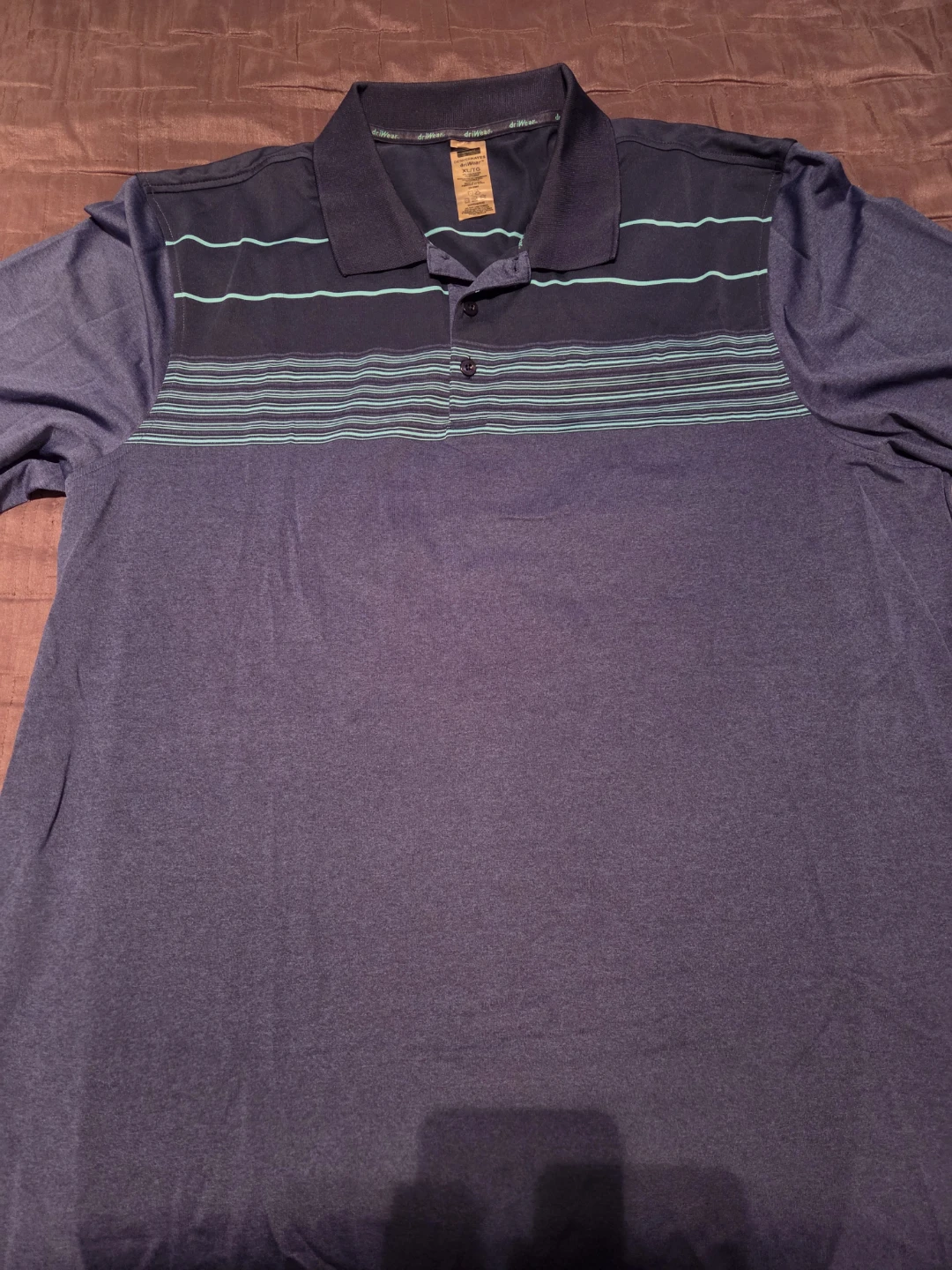 FREE blue men's polo shirt size XL