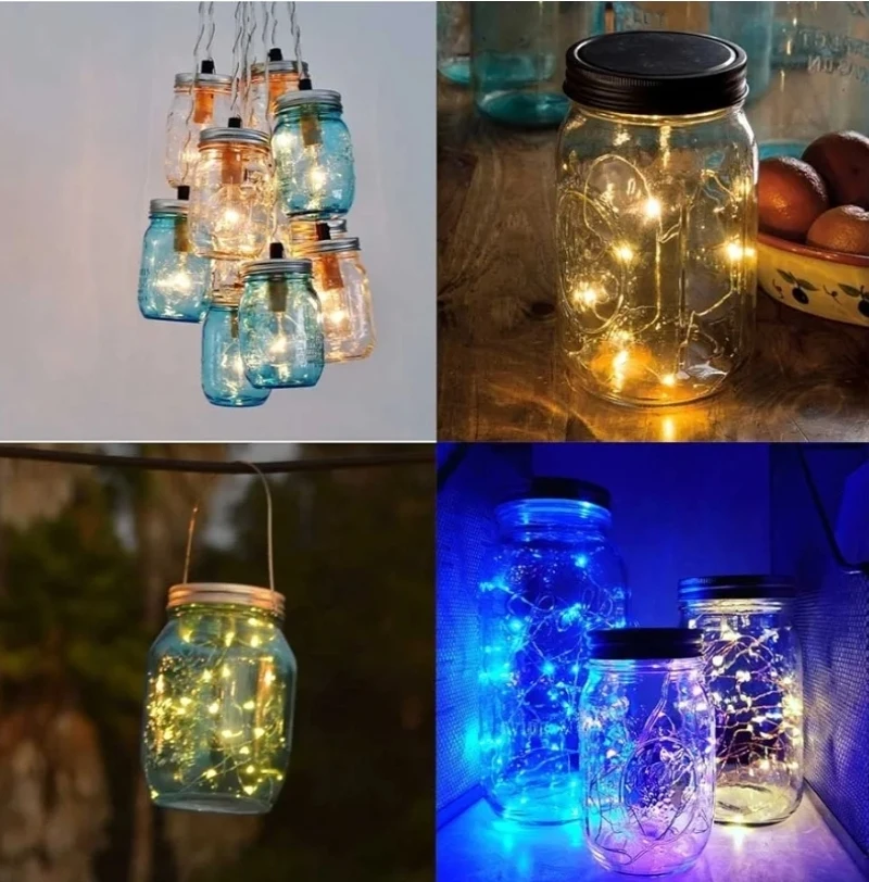 Mason jar solar string lights