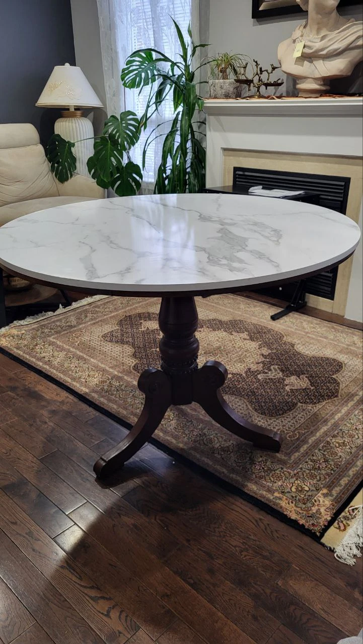 Round Marble Top Dining Table - 45 inch