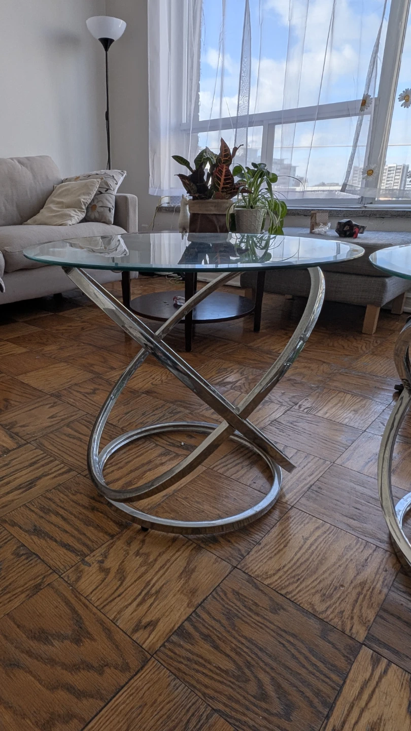Glass Top Coffee Tables - Set of 2 - photo 4