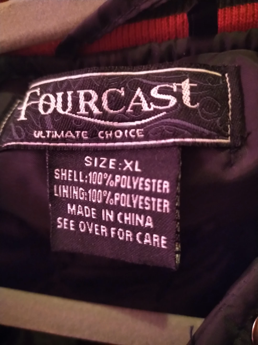 Fourcast Black and Red Varsity Jacket (XL) - photo 3