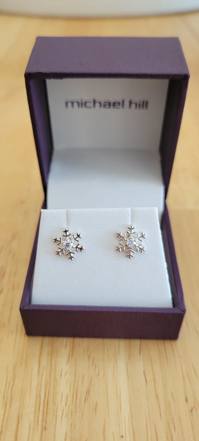 Michael Hill Snowflake Stud Earrings