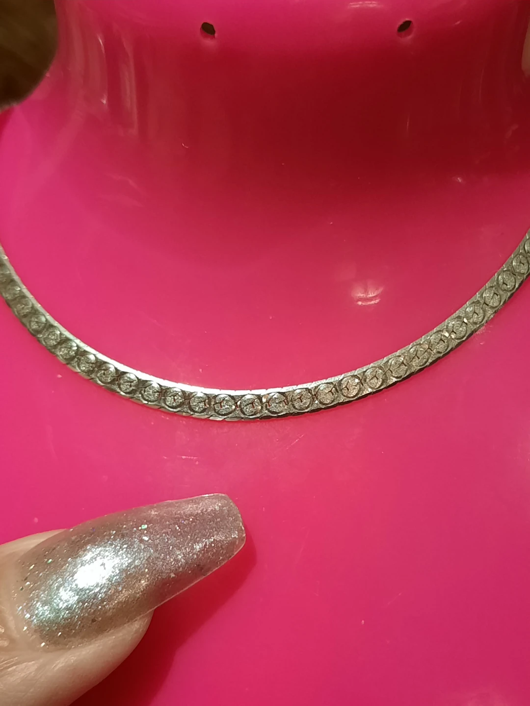 Vintage Hefty Reversible herringbone bracelet anklet