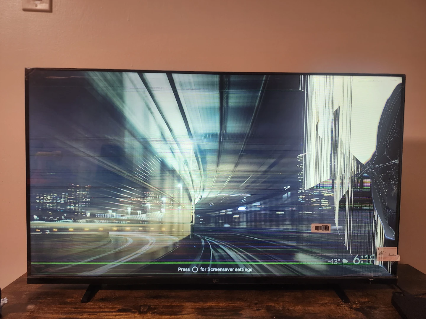 Broken 43" TV Screen