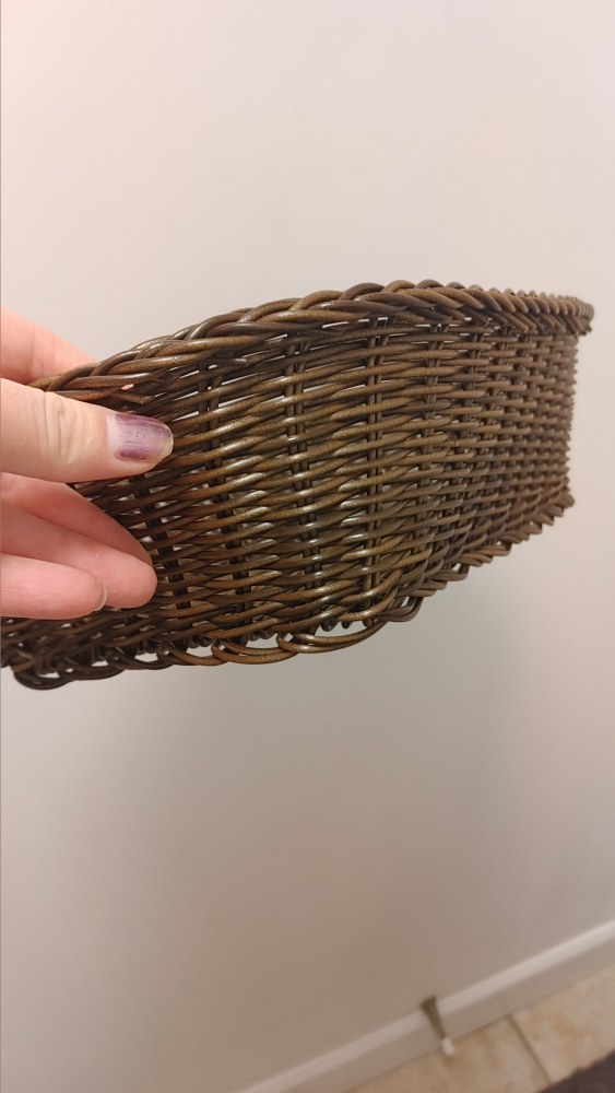 Brown Plastic Wicker Basket - photo 4