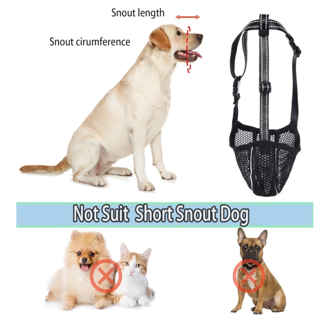 Black Mesh Dog Muzzle - Size XS - photo 2