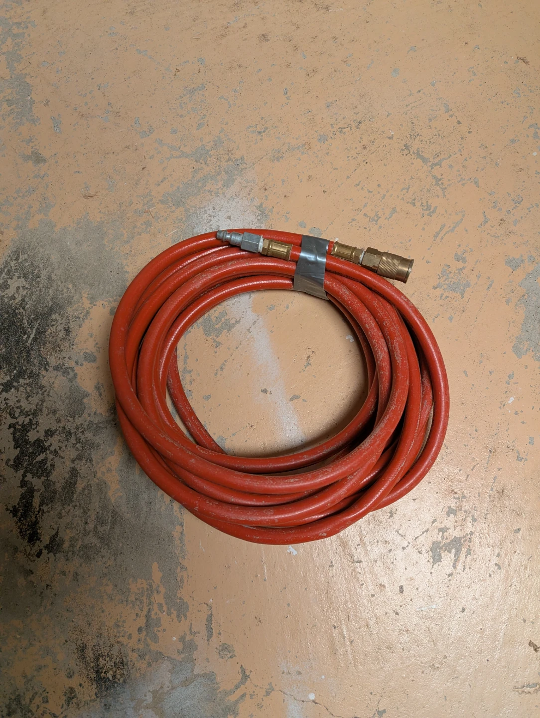 Red Air Compressor Hose 25'