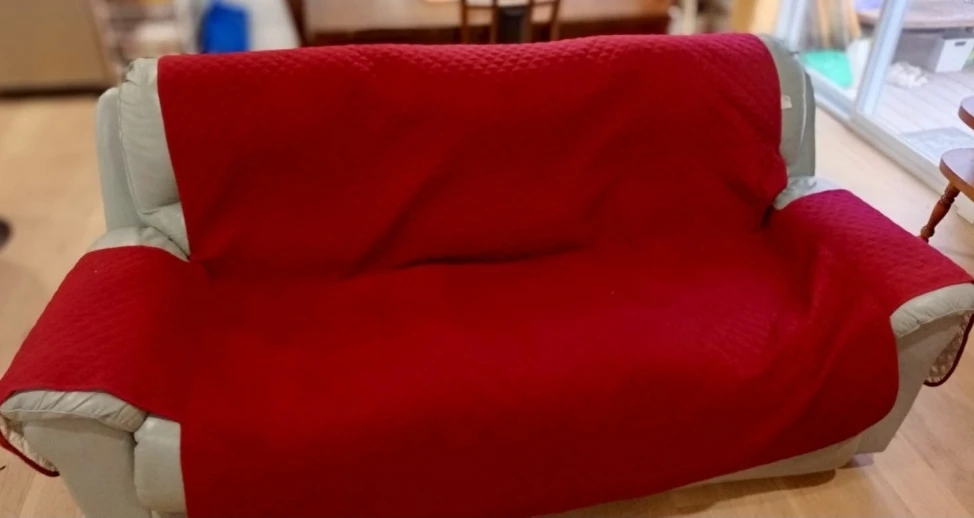 3 Seater Leather Reclining Sofa - Mint blue / Light Grey 🥕 - photo 4