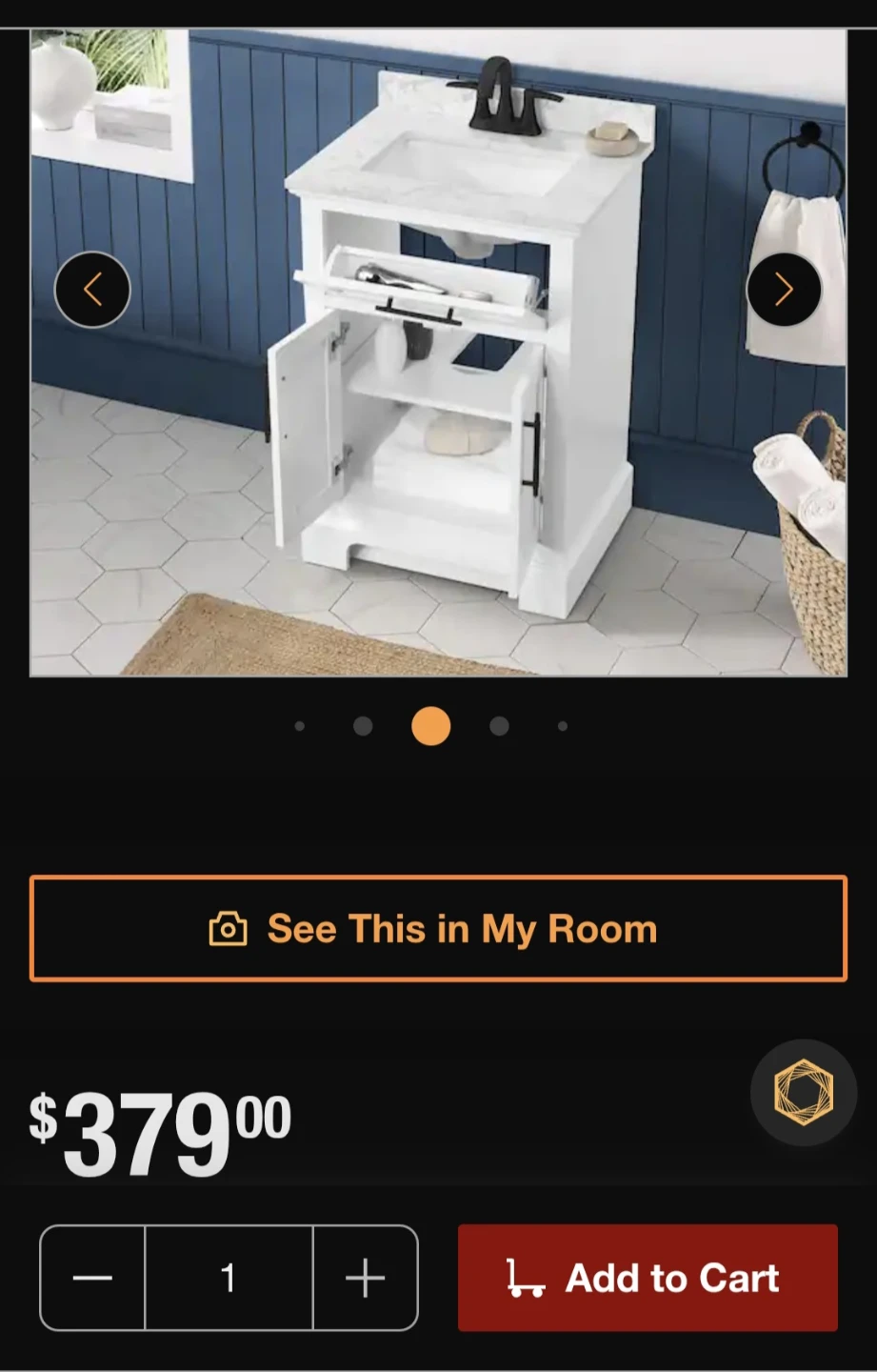 New Home Decorators Doveton 24" Bathroom Vanity - photo 2