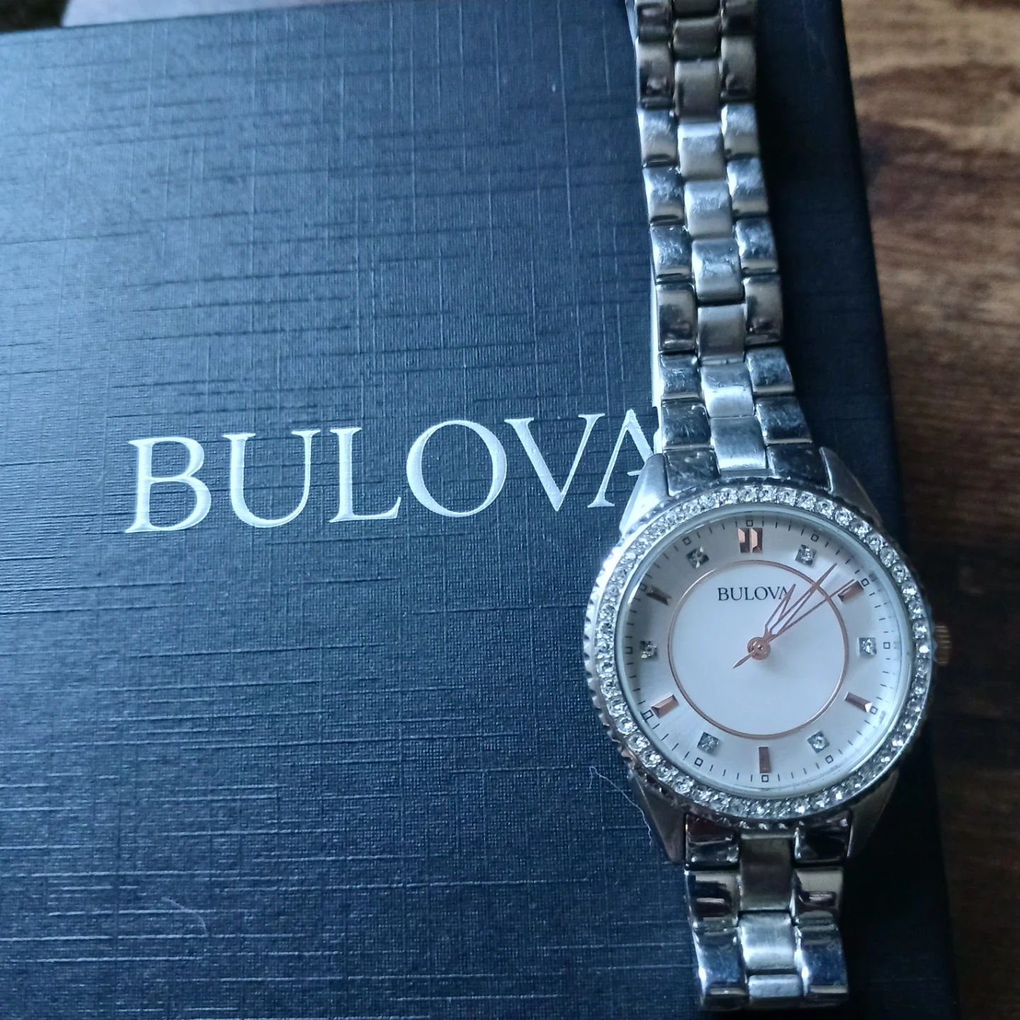Bulova Women's Watch with Crystal Bezel