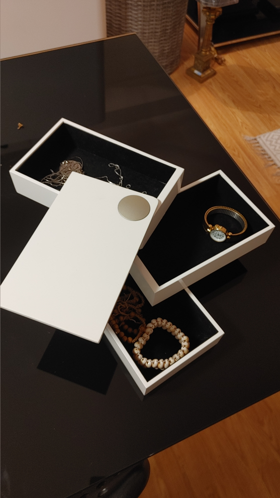 White Jewelry Box with Drawers - photo 5