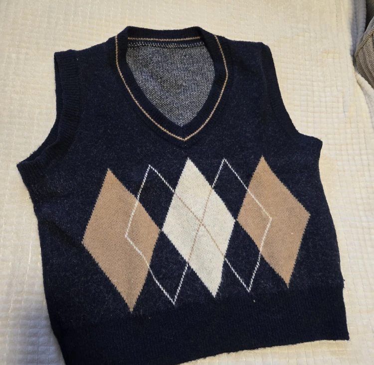Navy Argyle Sweater Vest - photo 3