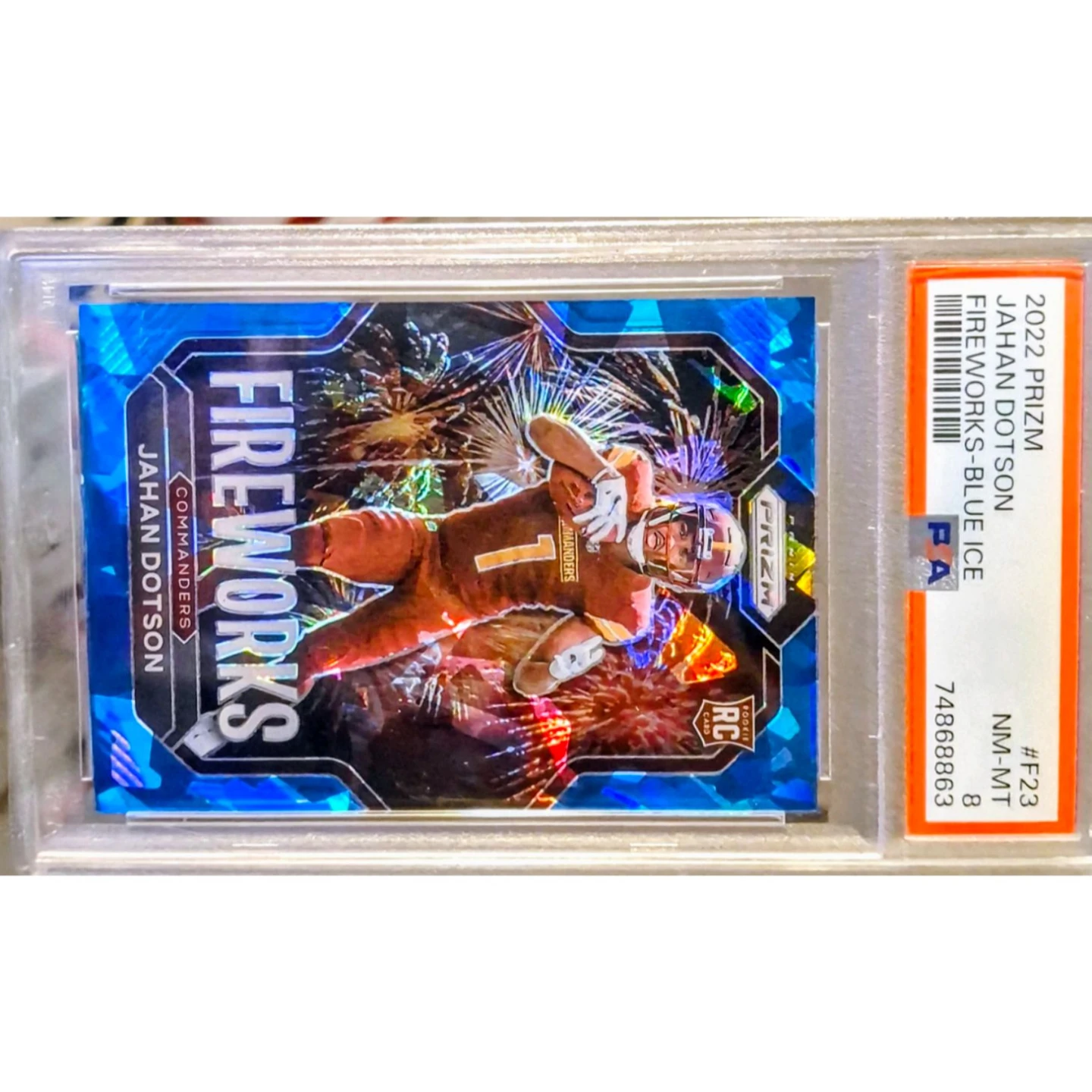 2022 Panini Prizm Football Johan Dotson RC Fireworks #F-23 - photo 3