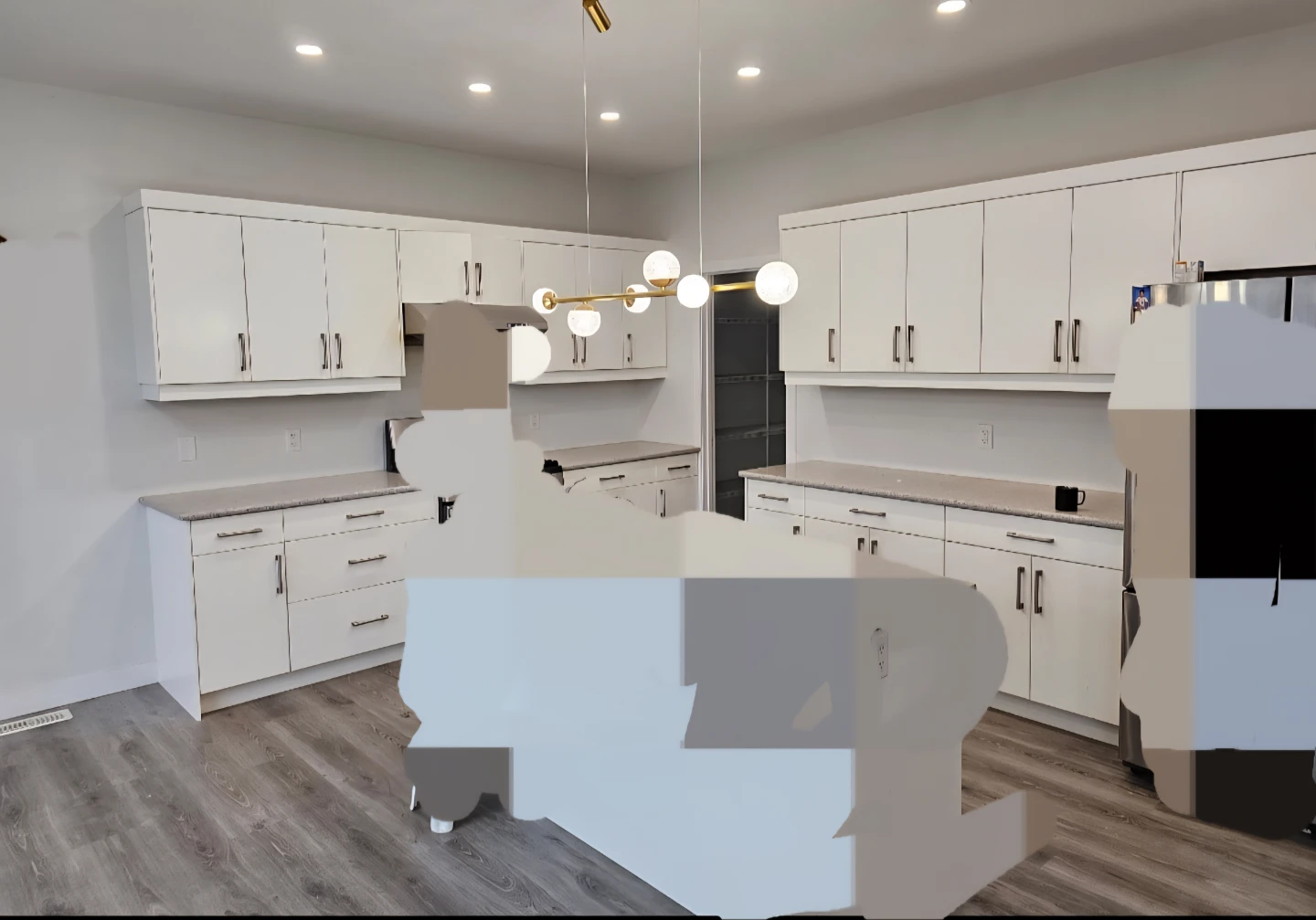 Kitchen cabinets  With the countertop Granite