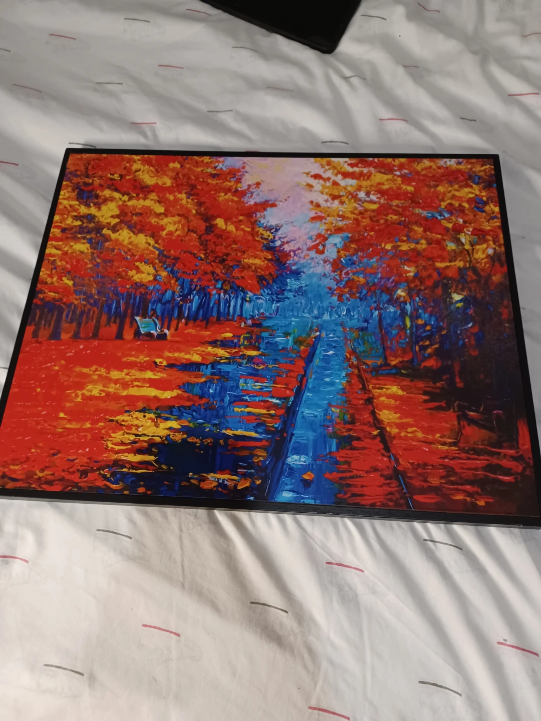 Framed Canvas Print - Autumn Park Scene - photo 2