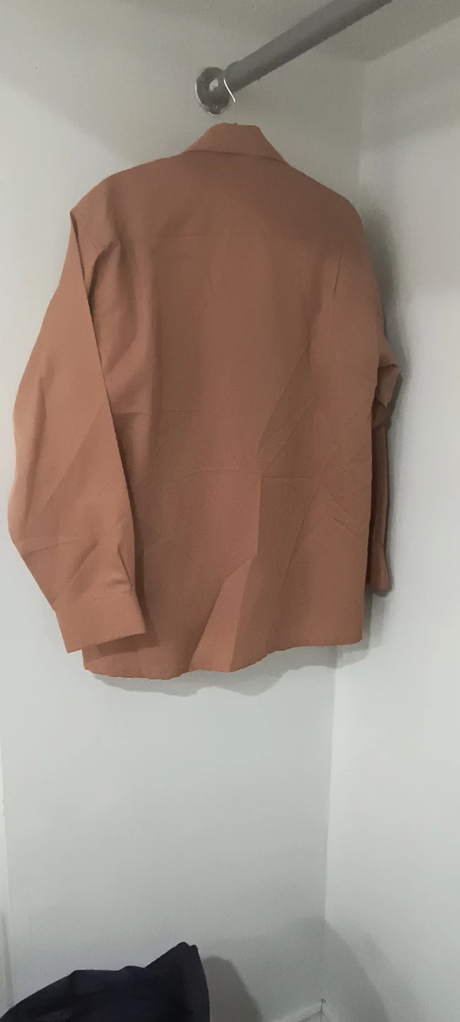 Men's Long Sleeve Button-Up Shirt - Coral - photo 2