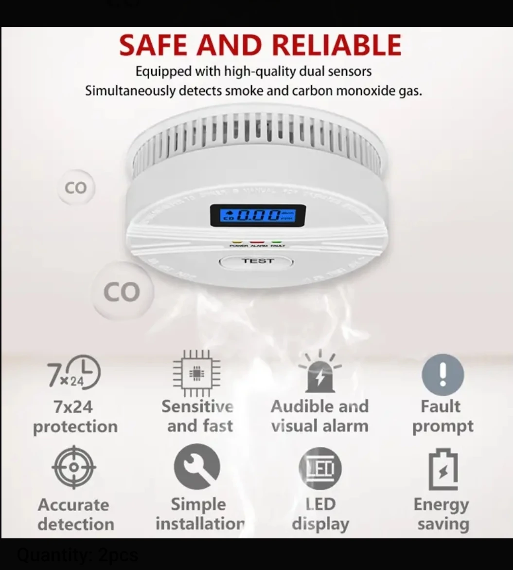 Smoke and CO Detector Alarm, NEW, 2 in 1 Alarm - photo 5