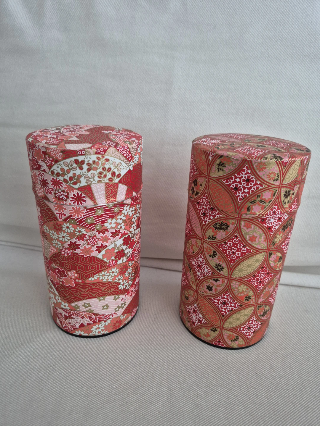 Set of 2 Japanese Chazutsu Tea Canisters