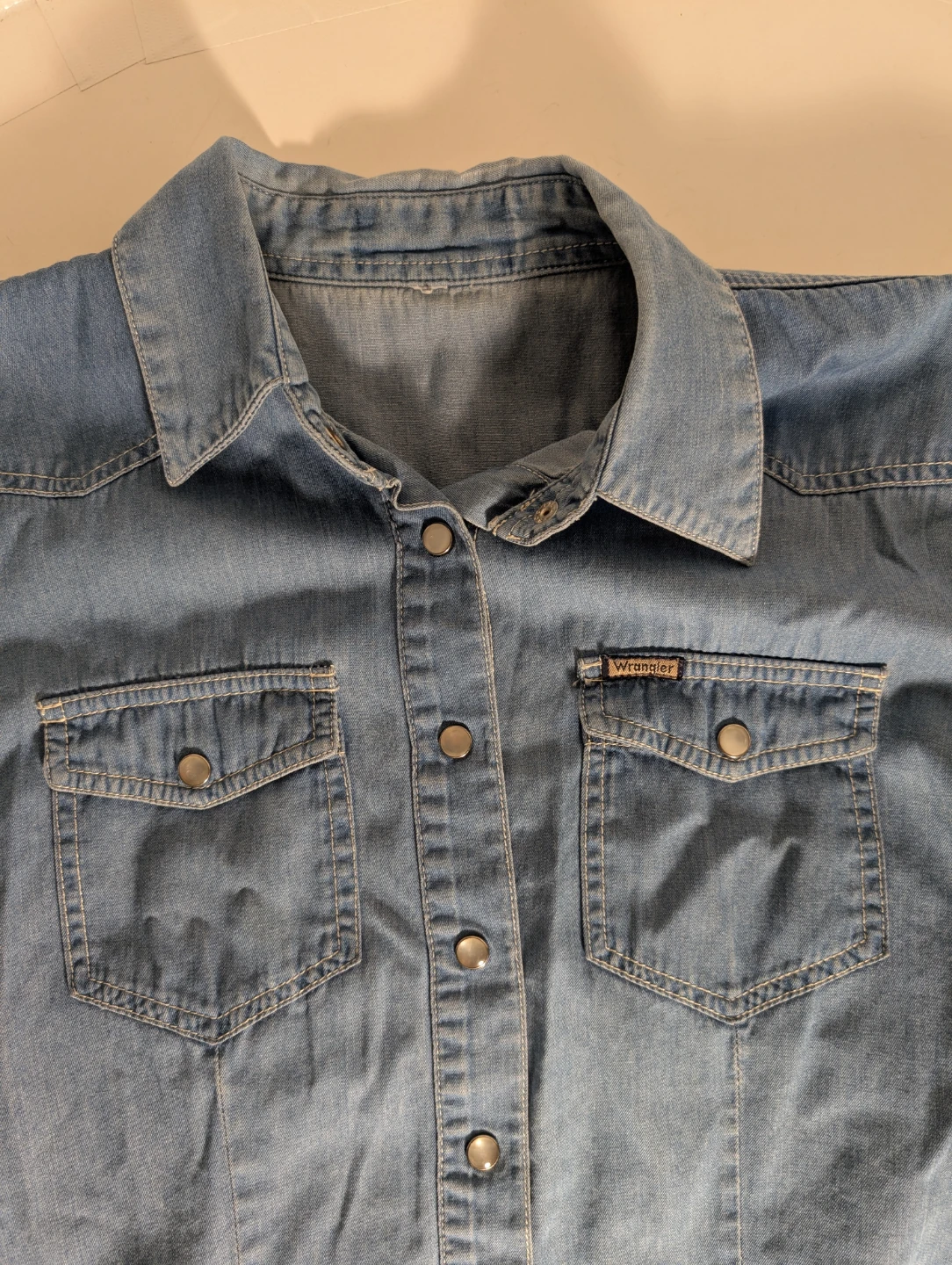 Denim Style Short Sleeve Shirt | Wrangler - S: S/P