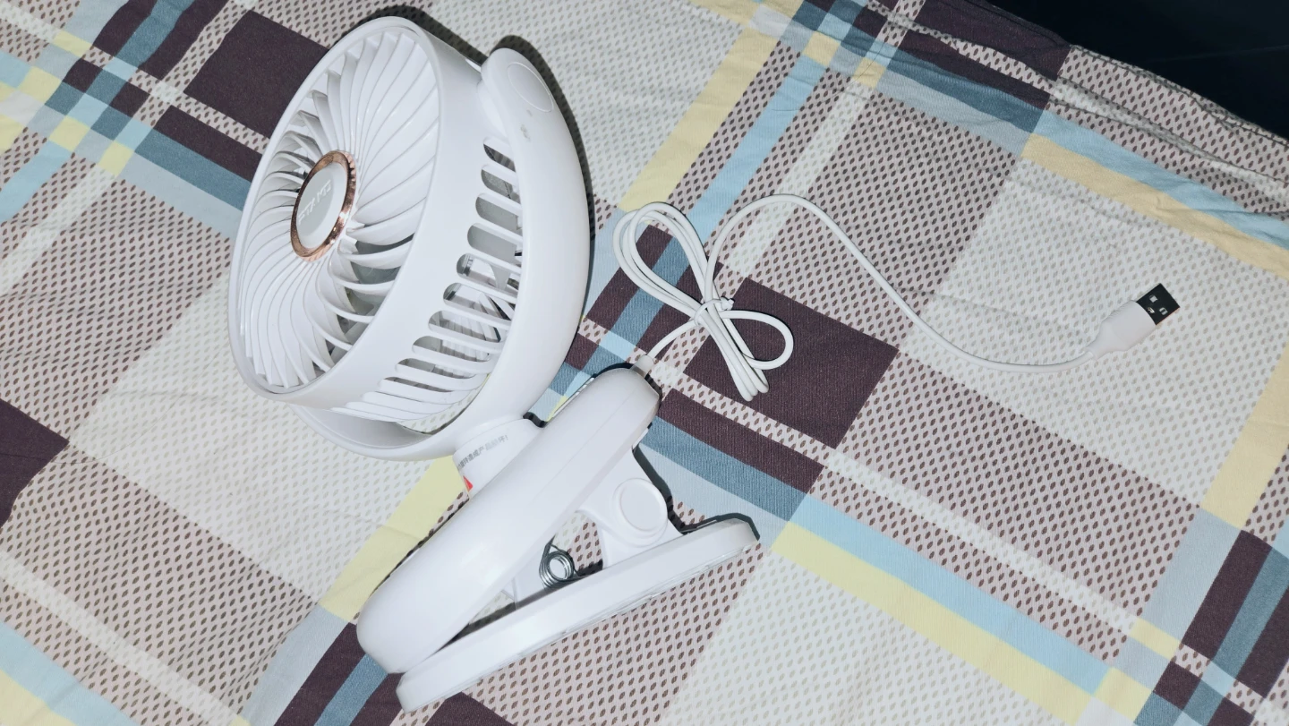 Clip On Fan - Portable White Desk Fan