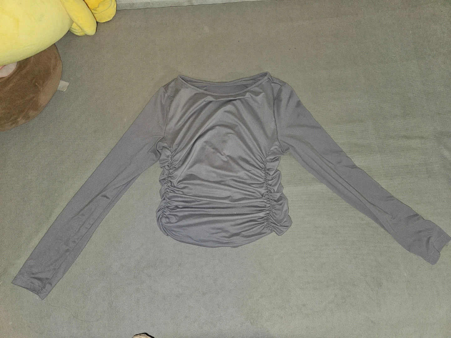 Grey Long Sleeve Top