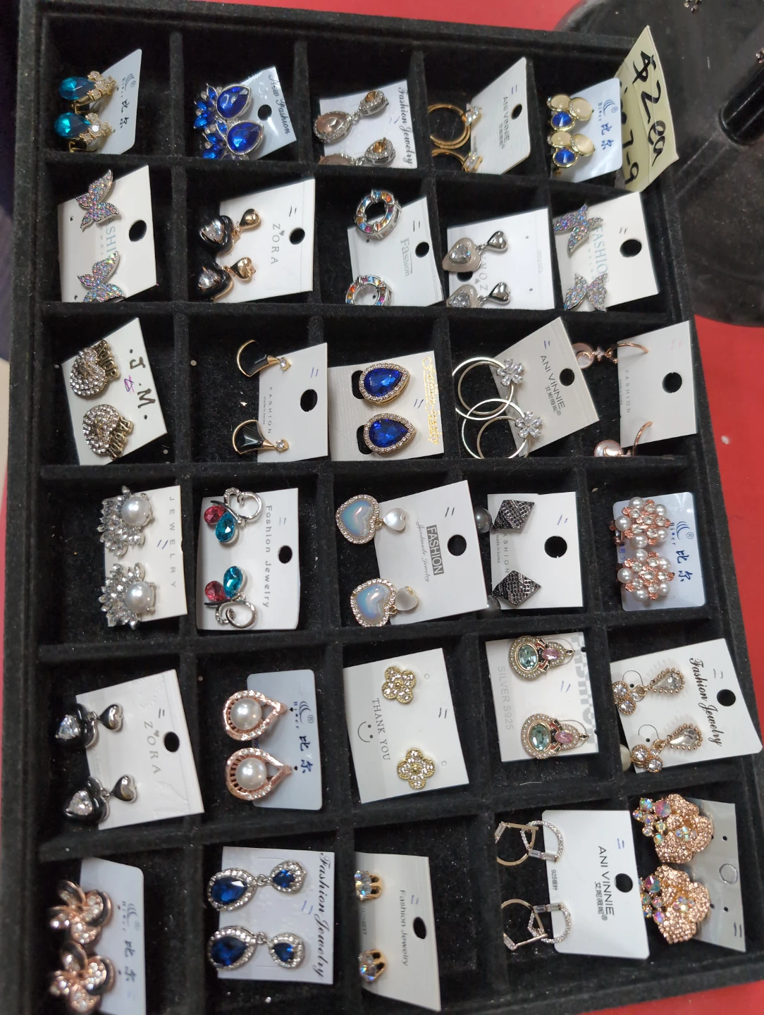 Earring stainless steel, electric plated $2 pair - photo 3