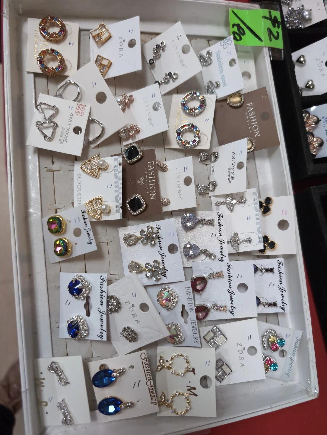 Earring stainless steel, electric plated $2 pair - photo 4