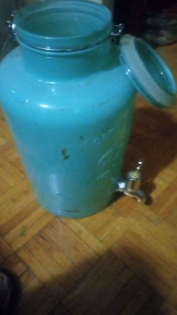 Blue Drink Dispenser with Spigot