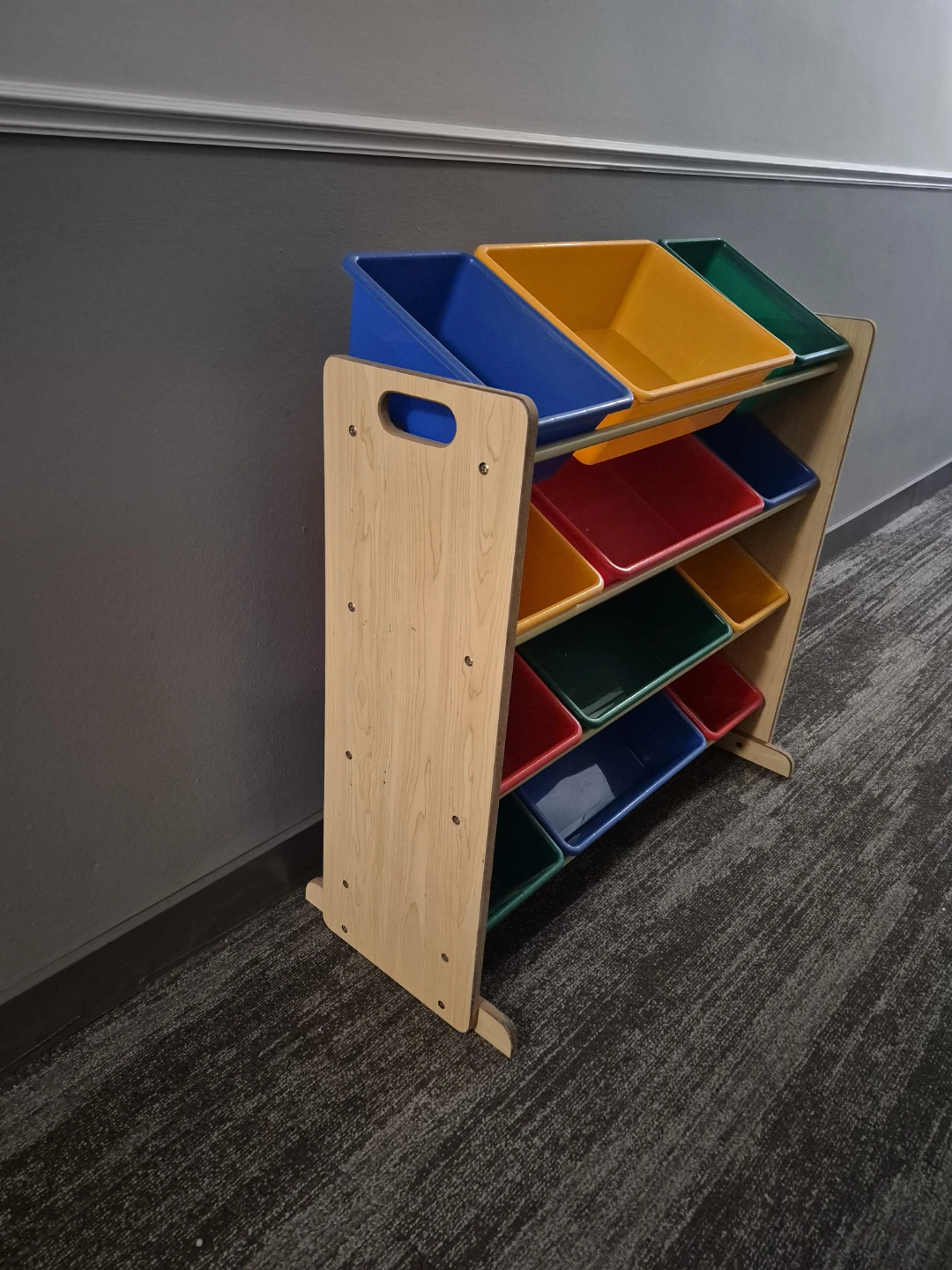 Wooden Toy Organizer with 12 Storage Bins - photo 2
