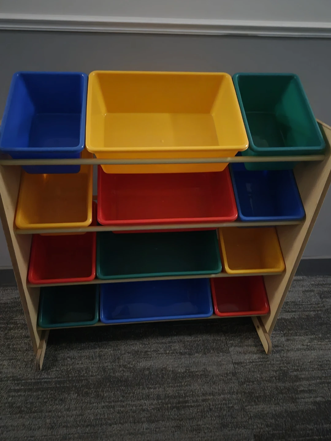 Wooden Toy Organizer with 12 Storage Bins - photo 3