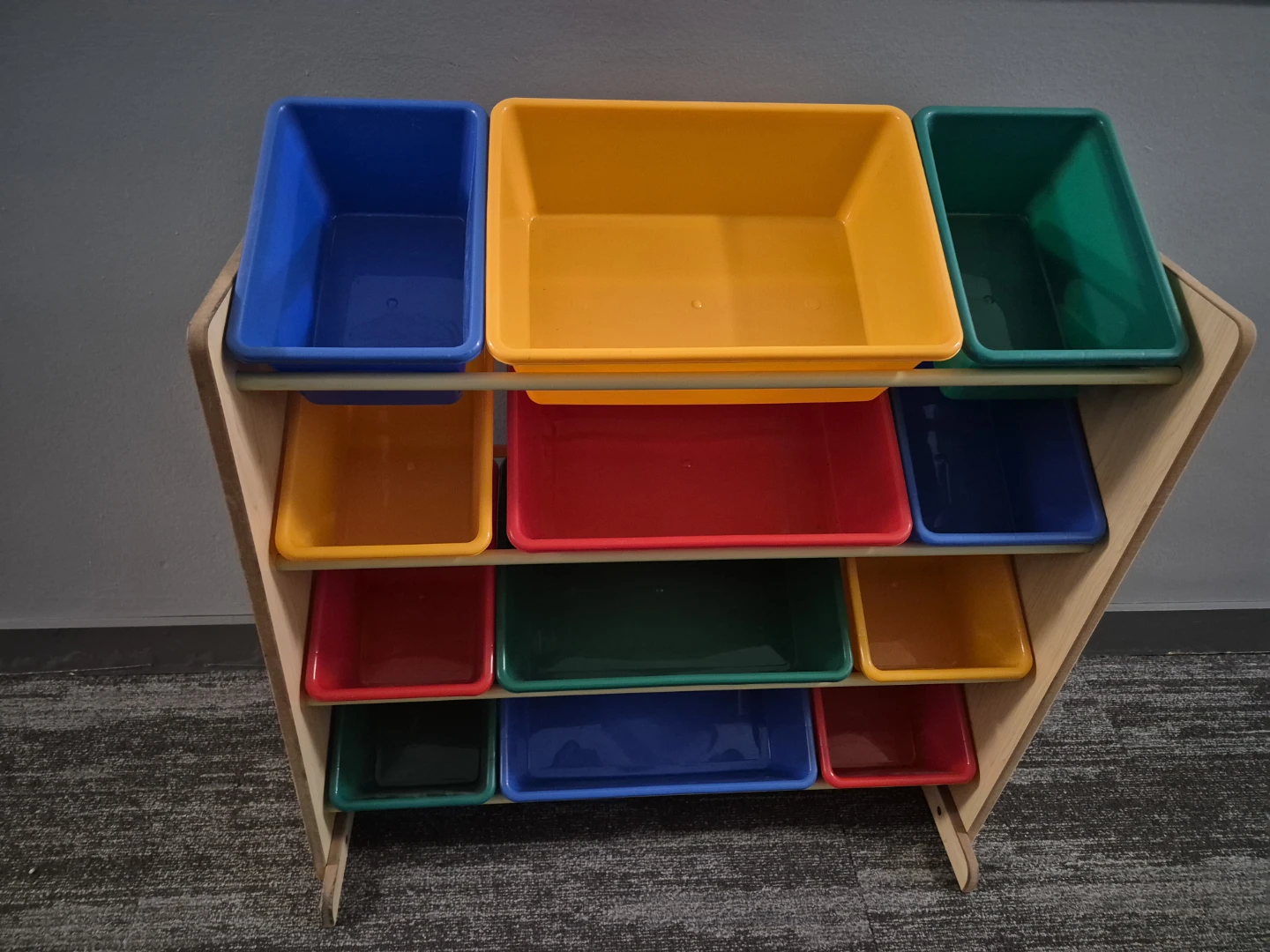 Wooden Toy Organizer with 12 Storage Bins - photo 4