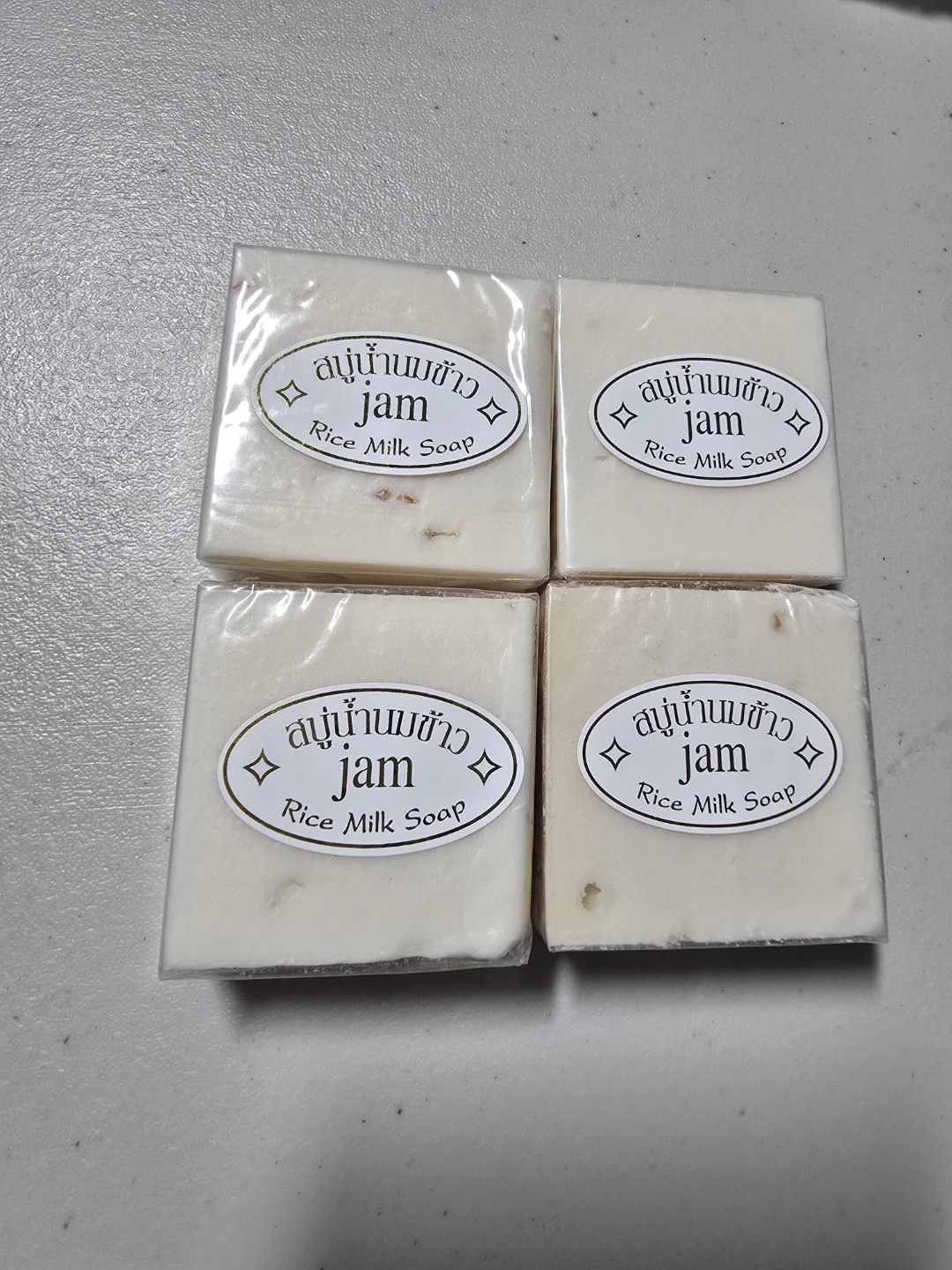 4Pcs  Permanent Whitening Rice Milk Soap With Collagen
