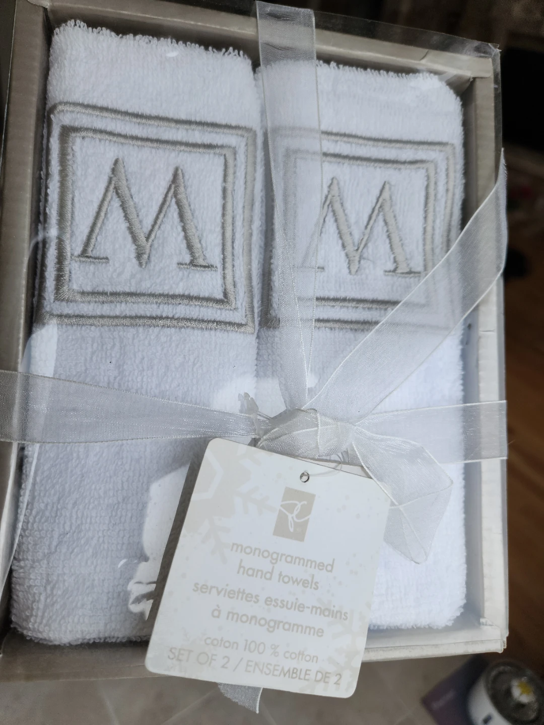 Monogrammed Hand Towels - Set of 2