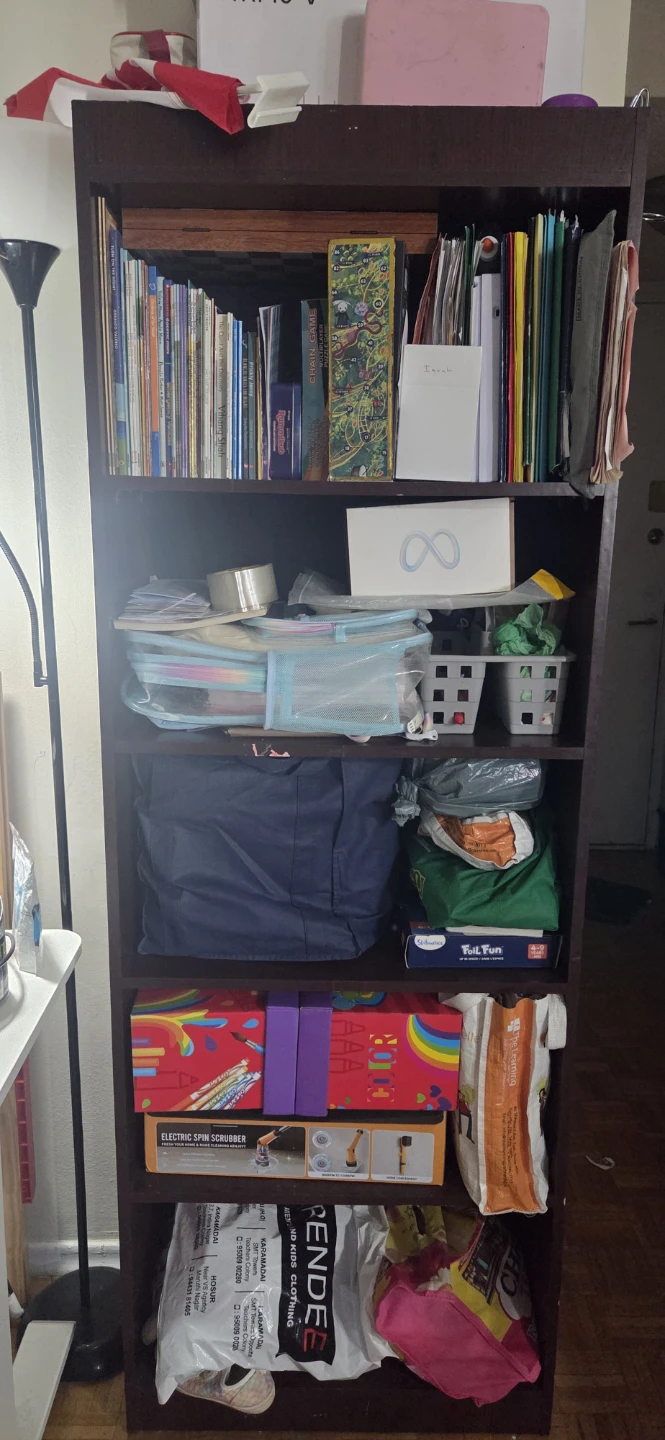 Dark Brown 5-Shelf Bookshelf - photo 2