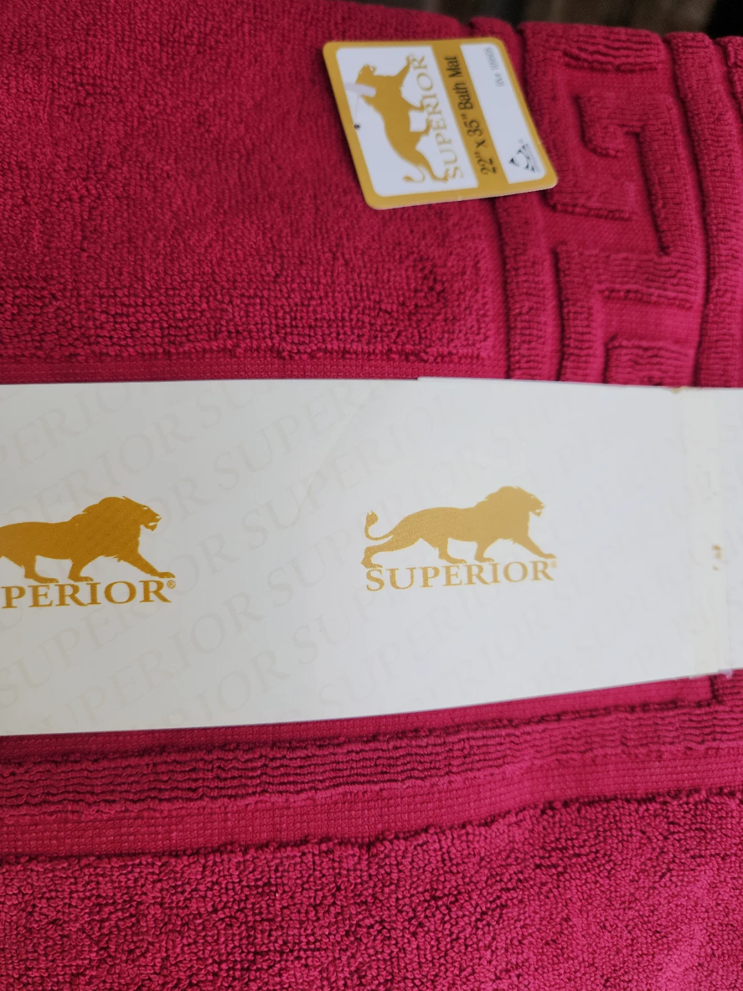 Superior Burgundy Bath Mat /Towel extra thick - photo 4