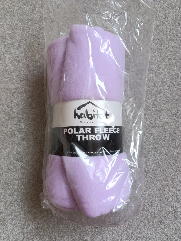 Habitat Polar Fleece Throw - Lavender - photo 2