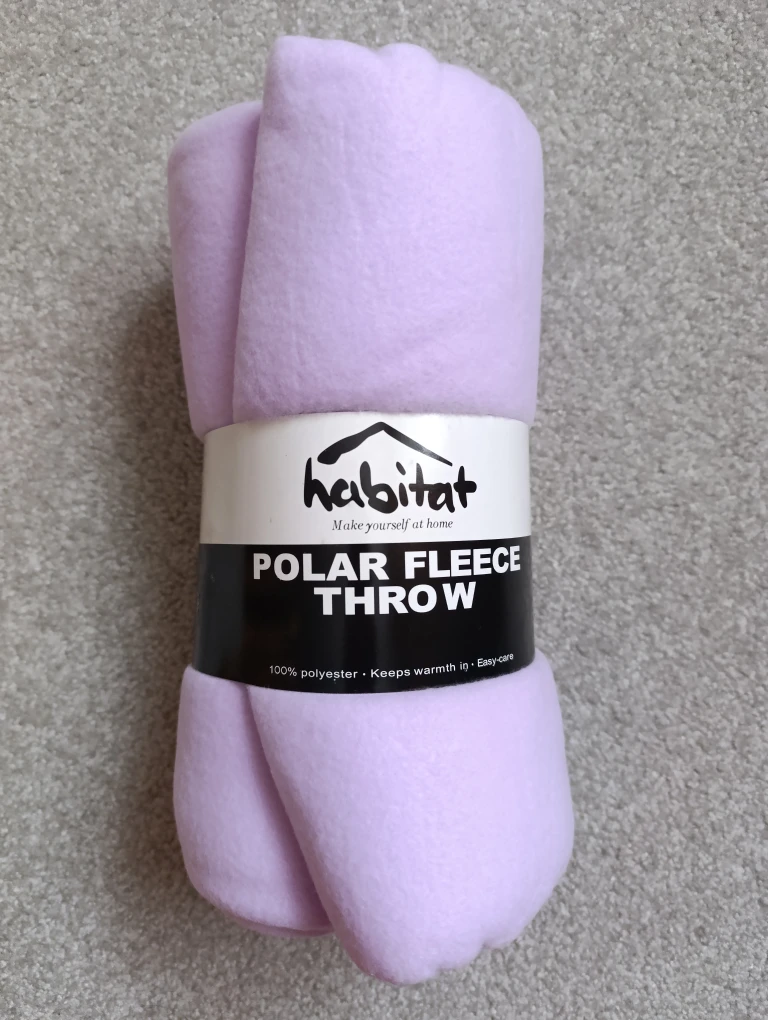Habitat Polar Fleece Throw - Lavender - photo 3