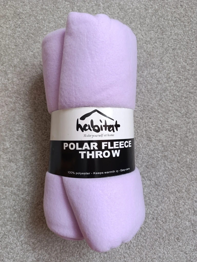 Habitat Polar Fleece Throw - Lavender - photo 4