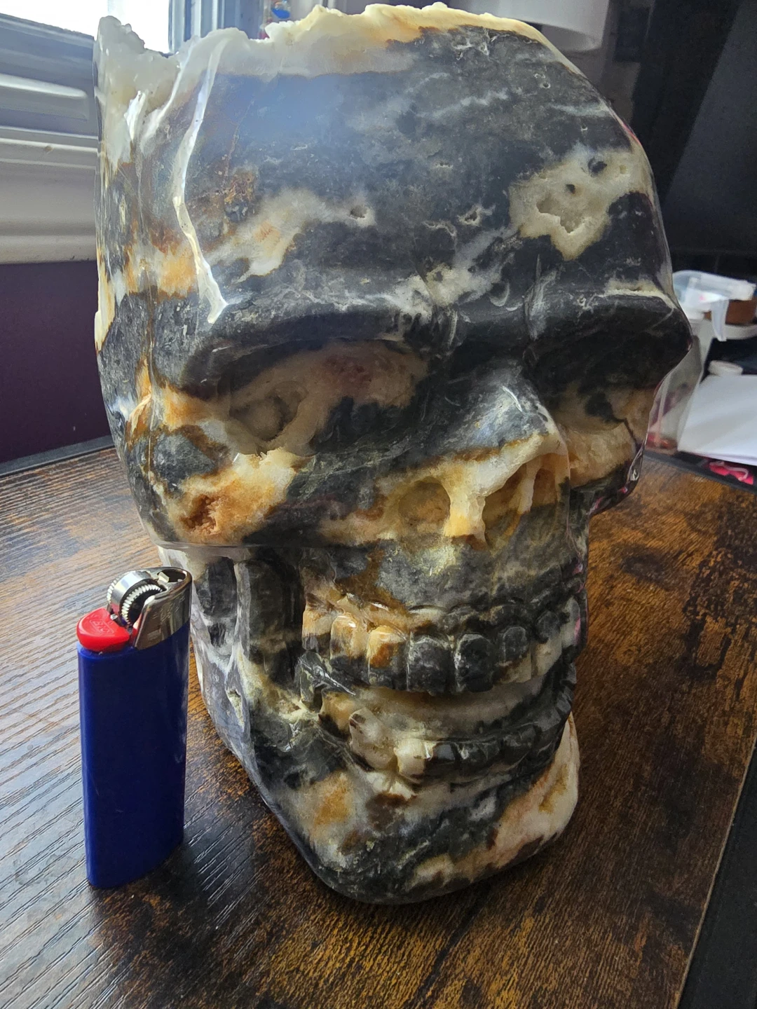 Crystal Banded Agate Skull