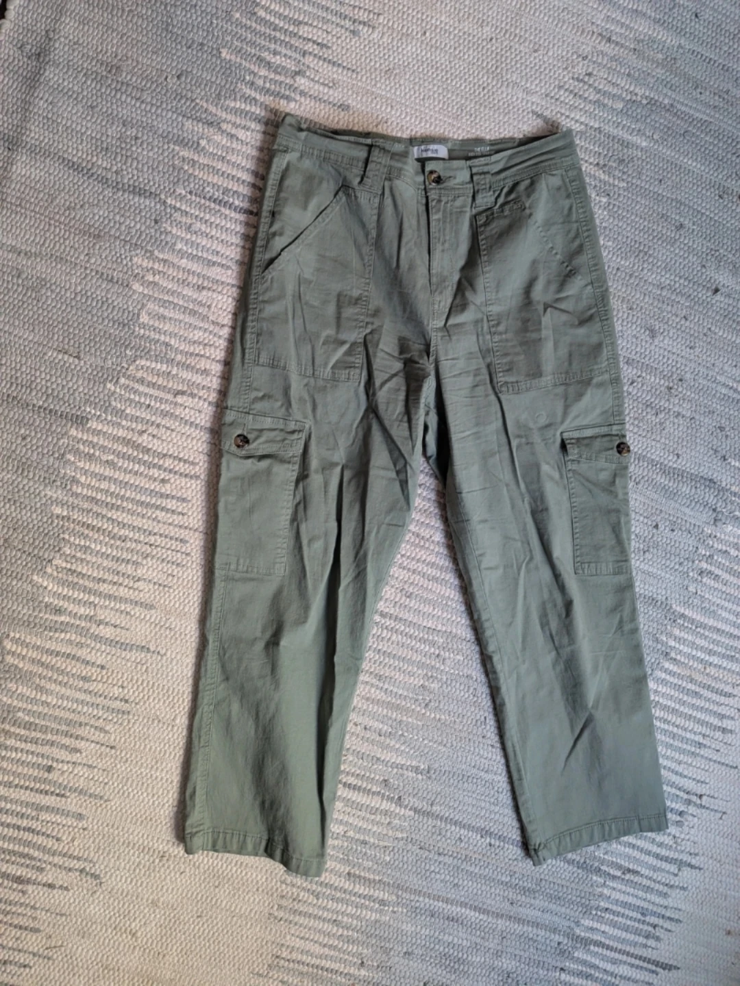 Kensie Jeans The Ella High Rise Straight Cargo Pants