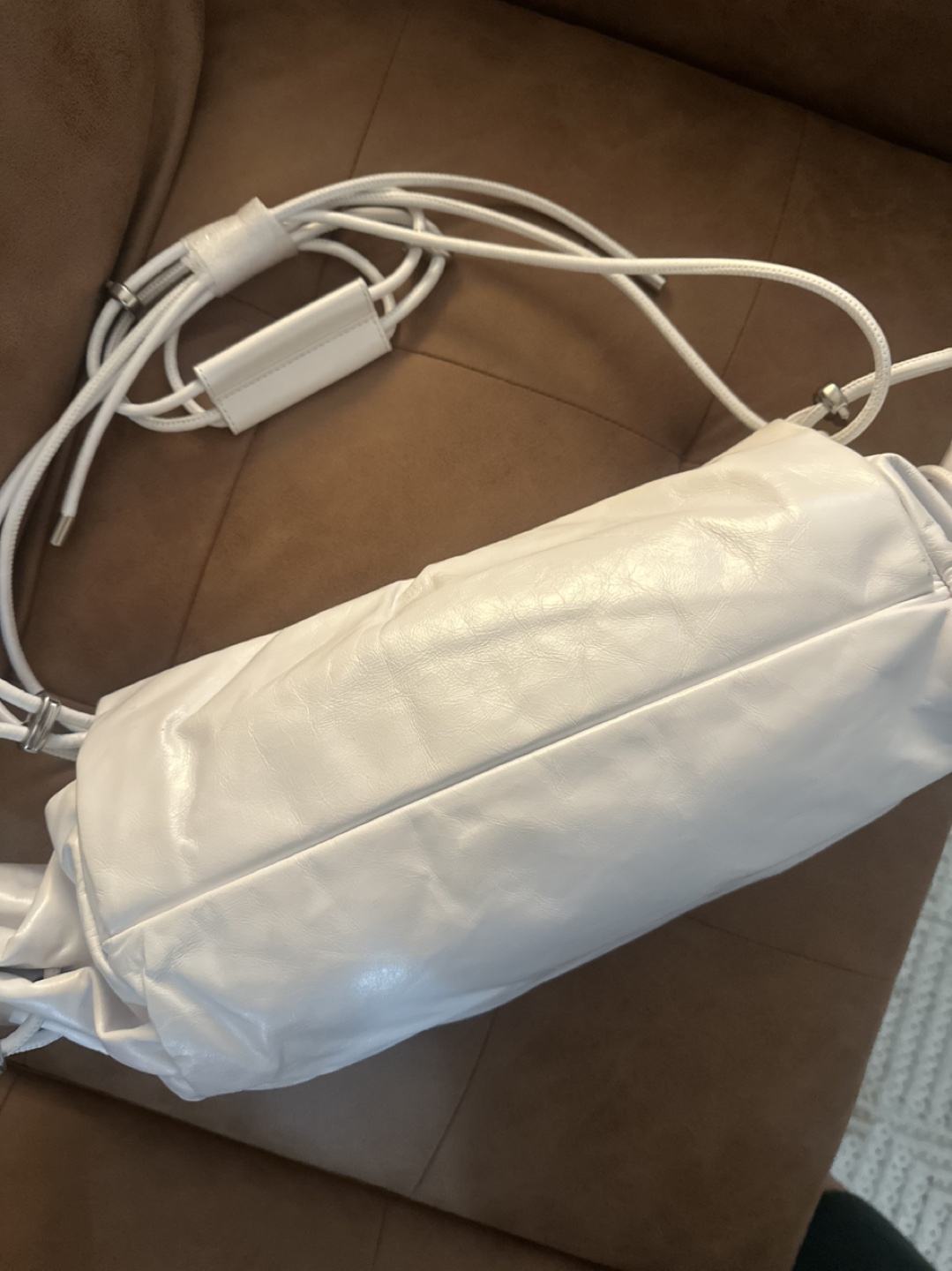 New Diesel Scrunch-D Shoulder Bag – White - photo 3
